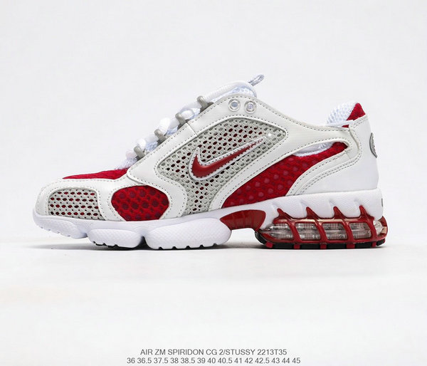 超值人氣 Nike AIR ZM SPIRIDON CG 2 斯图西 复古 新款 男鞋 女鞋 灰紅